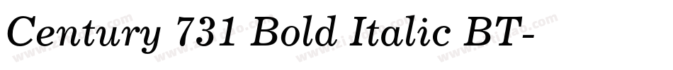 Century 731 Bold Italic BT字体转换